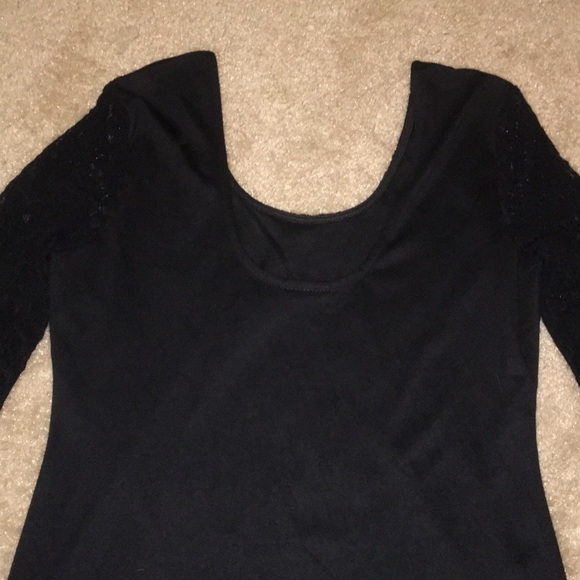 Black lace long sleeve shirt - Picture 3 of 3